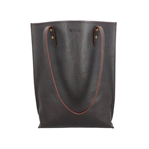 Basic Tote - Black Leather Tote | Bear Necessities Pakistan