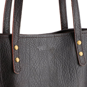 Basic Tote - Black Leather Tote | Bear Necessities Pakistan